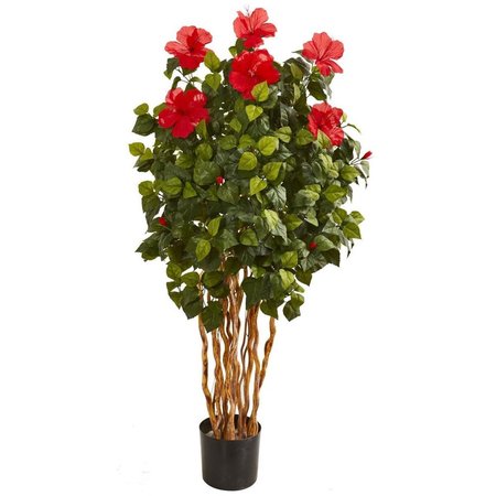NEARLY NATURALS 5 in. Hibiscus Artificial Tree 9153